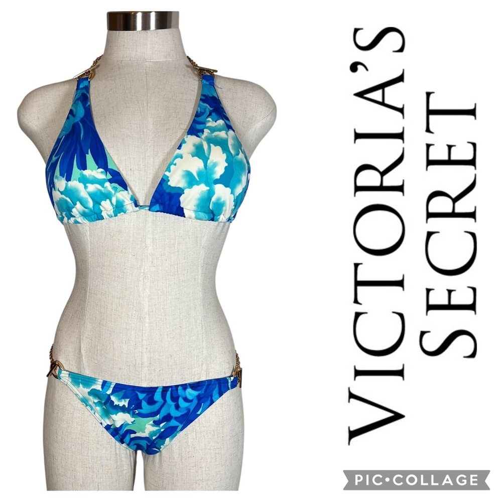 Victoria's Secret Blue Floral Bikini